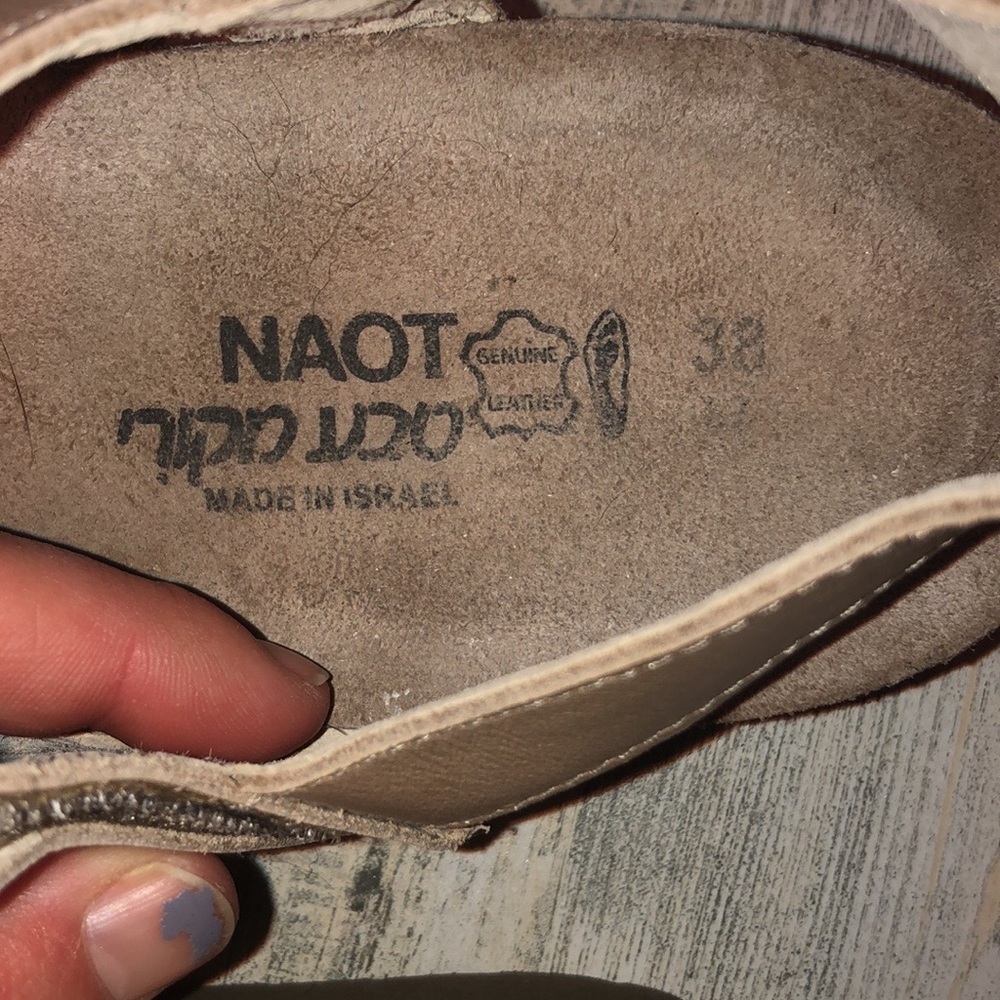 Elegant naot krista sandals beige and sparkly shoes size 38 naot footwear gold - Picture 8 of 8